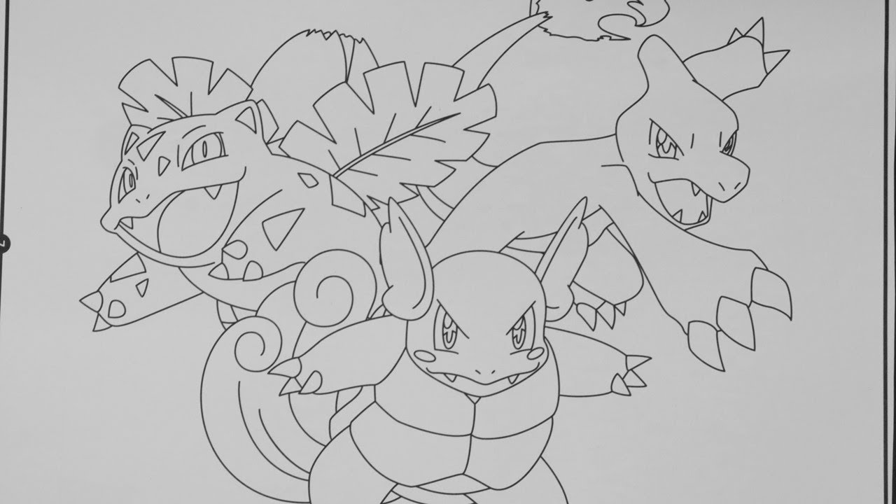 Pokãon coloring book pages speed coloring wartortle ivysaur chareleon