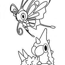 Pokemon battles coloring pages