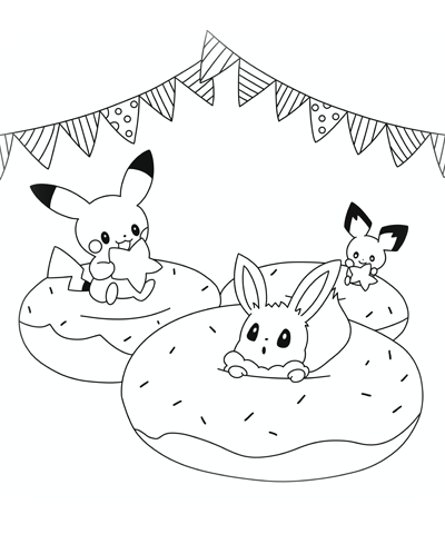 Download birthday pikachu coloring page free printable drawings