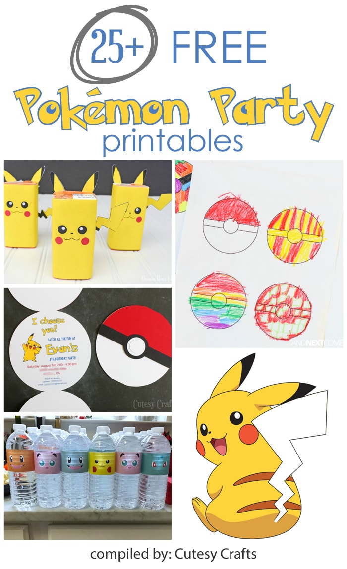 Free pokemon party printables