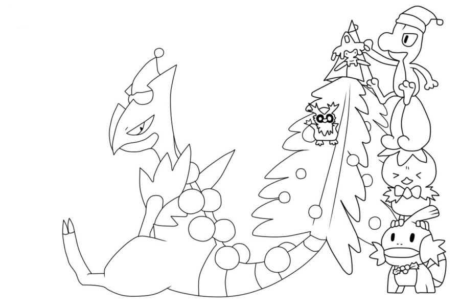 Pokemon christmas coloring pages by coloringpageswk on