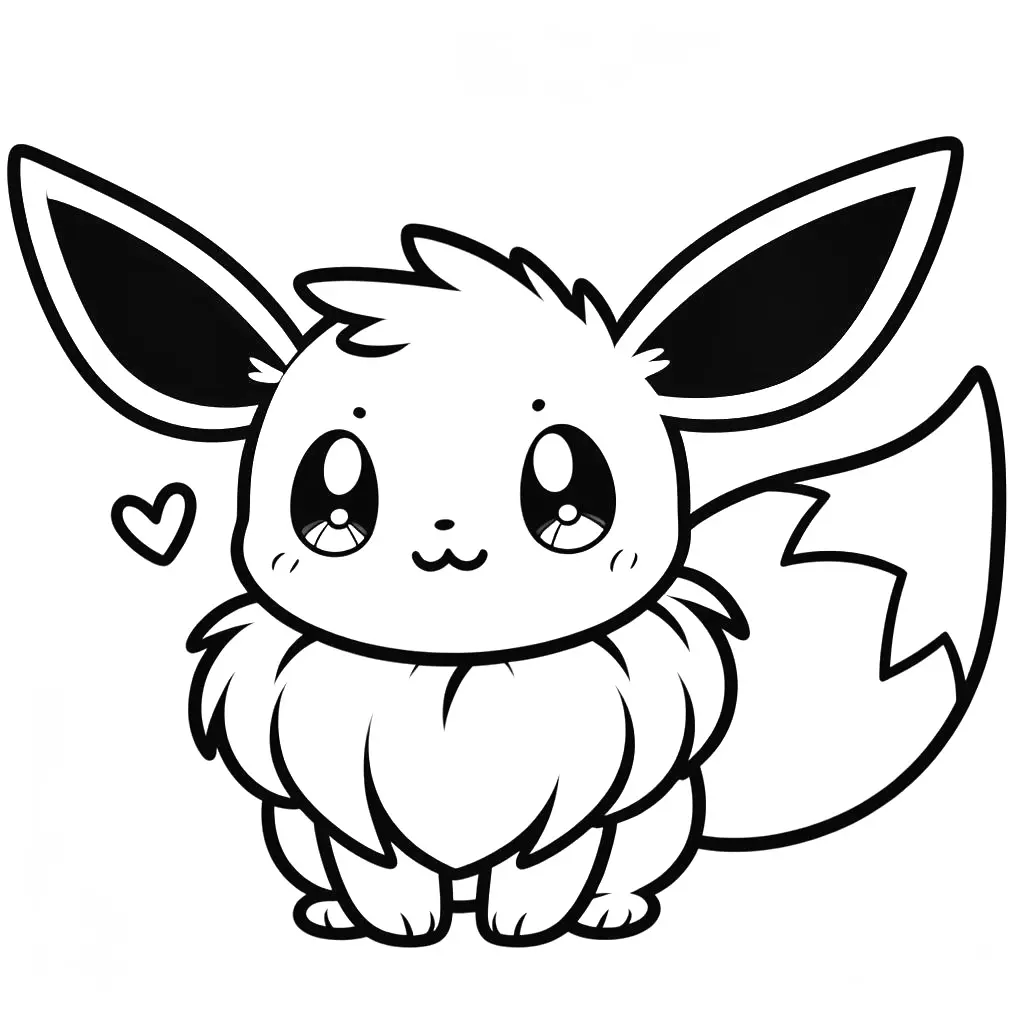 Pokemon eevee coloring page