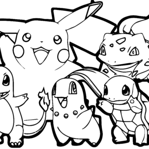 Pokemon characters coloring pages printable for free download