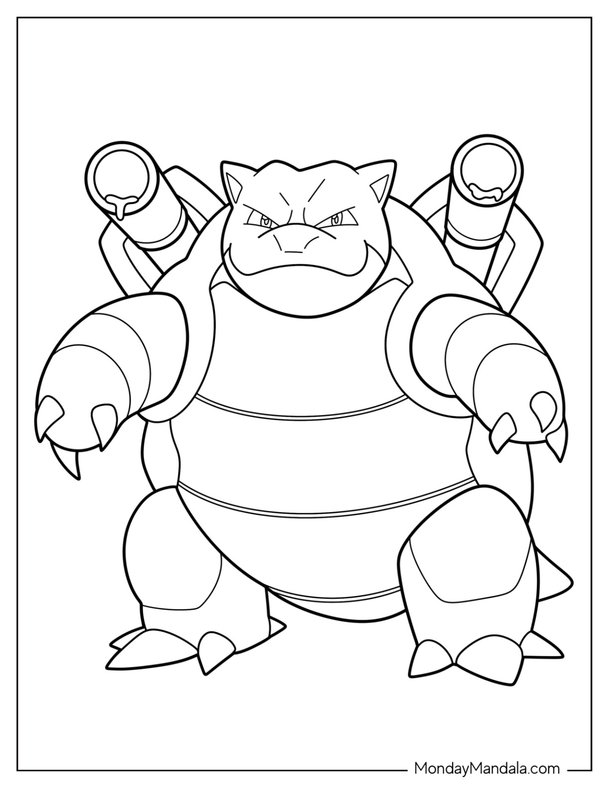 Blastoise coloring pages free pdf printables