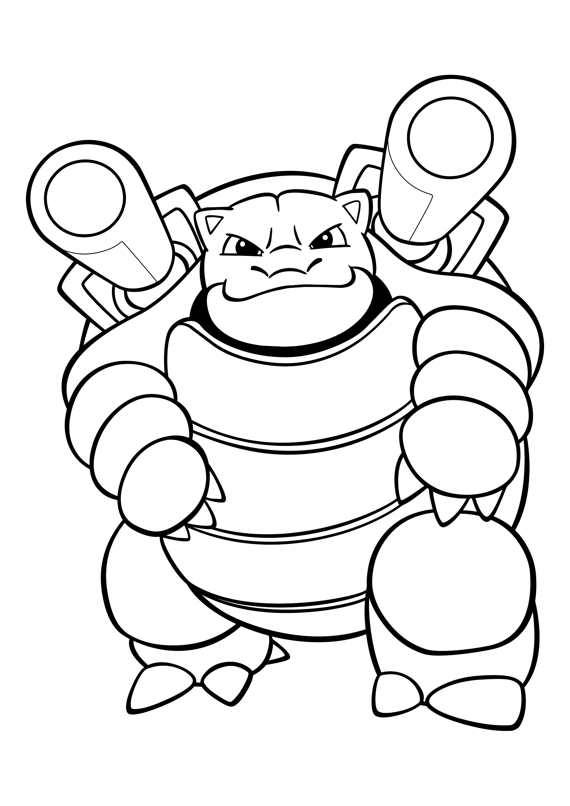 Blastoise simple coloring page