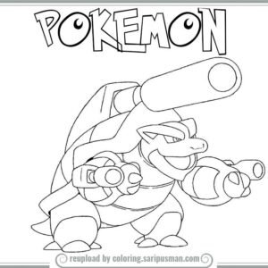 Blastoise coloring pages printable for free download