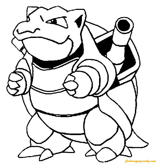 Blastoise coloring page