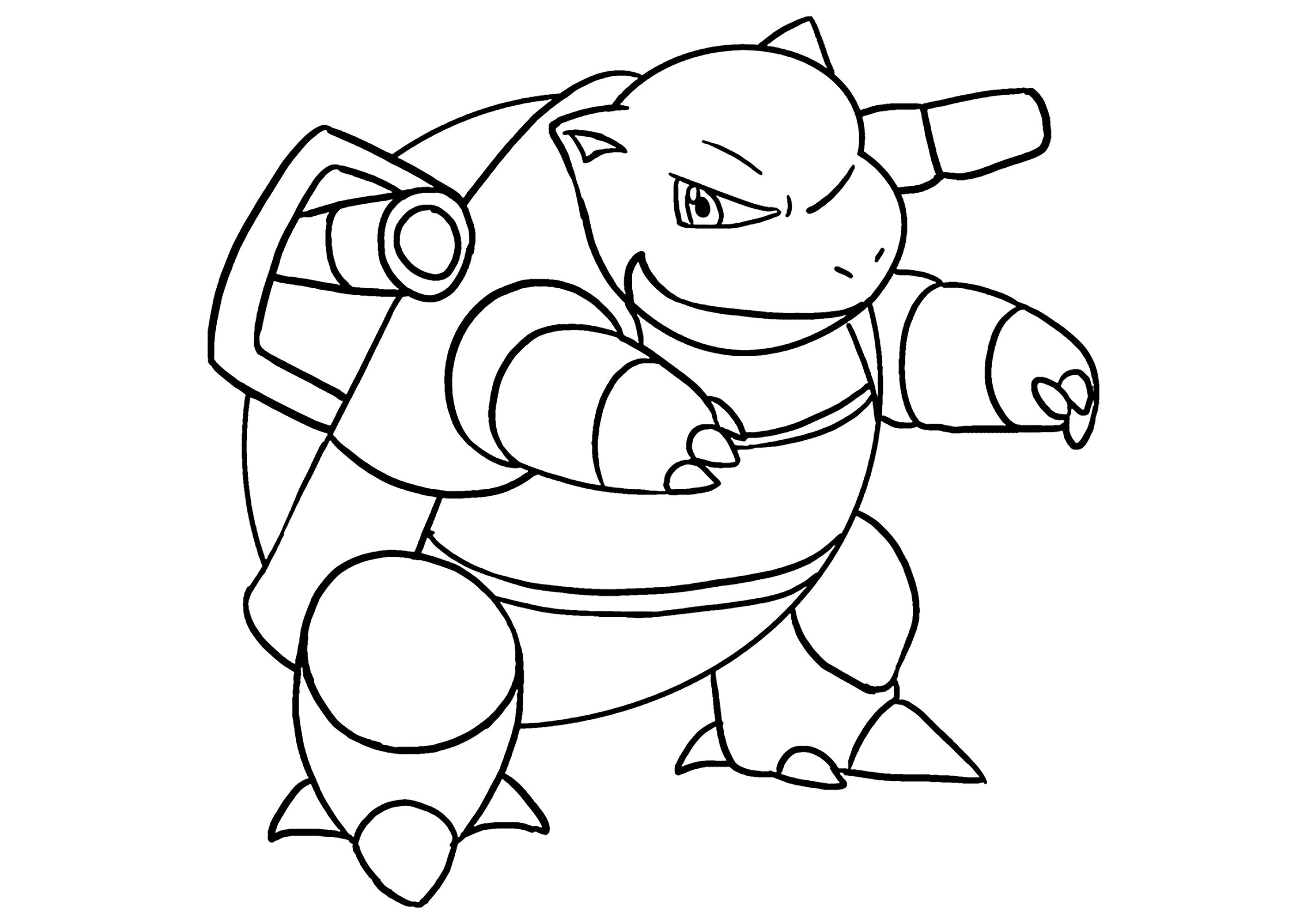 Blastoise coloring page for kids