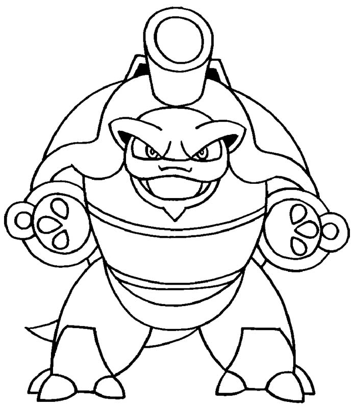 Pokemon mega blastoise coloring page â having fun with children