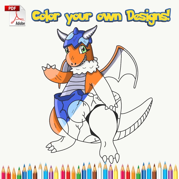 Custom pokemon fusion coloring pages book all books included children art over designs pdf digital version instant download