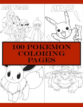 Pokemon coloring pages tpt