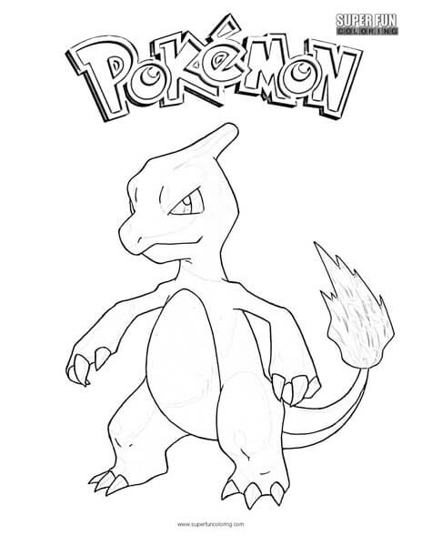 Charmeleon pokemon coloring page