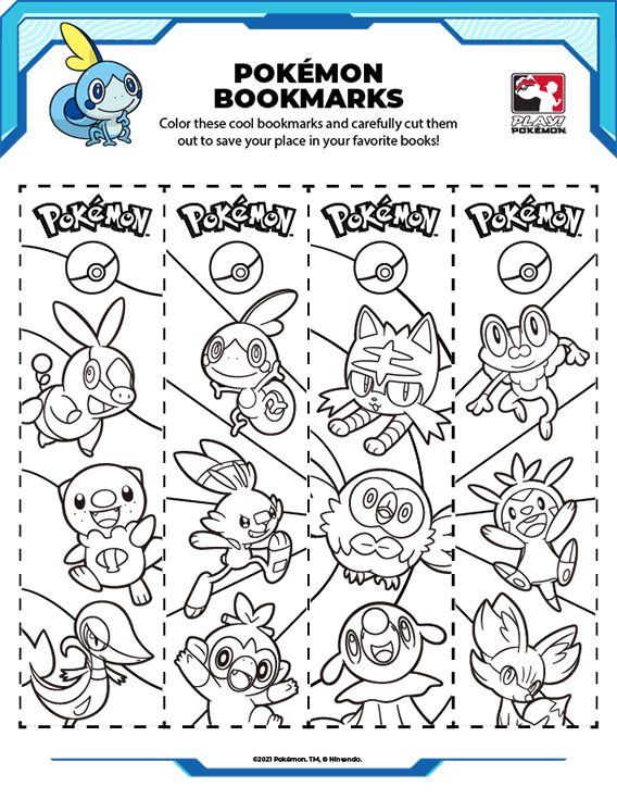 Craft a pokãmon bookmark with sobble and friends pokemon bookmark pokemon pokemon craft