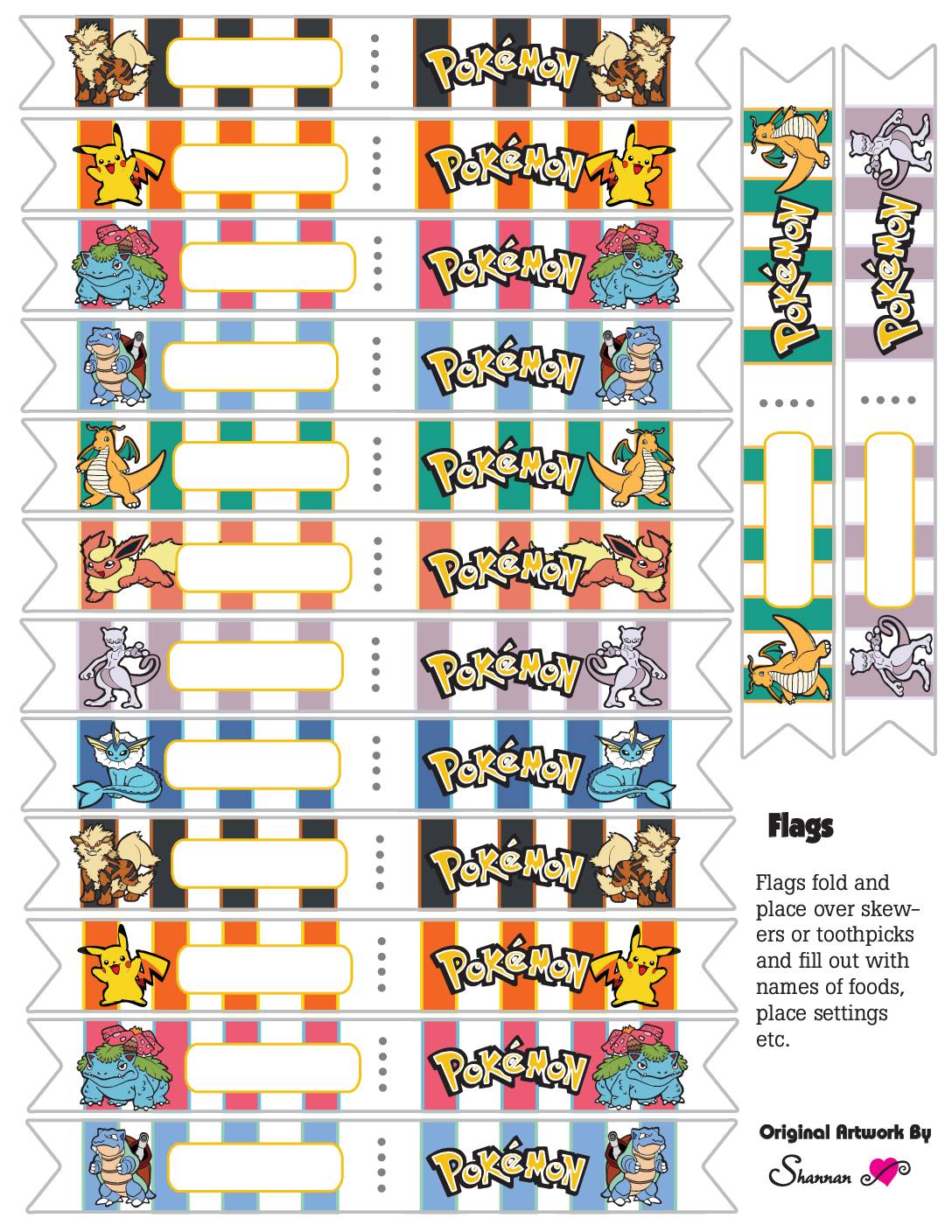 Pokemon bookmarks