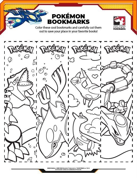 Pokemon bookmark free printable pokemon bookmark coloring bookmarks pokemon