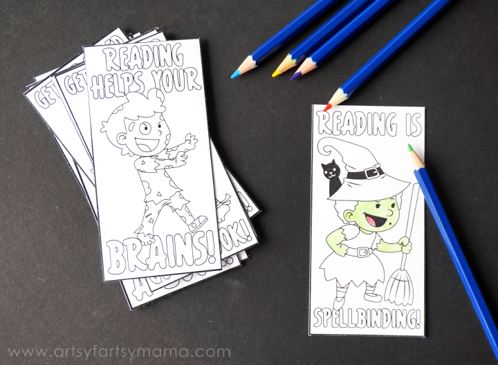 Free printable halloween bookmarks artsy