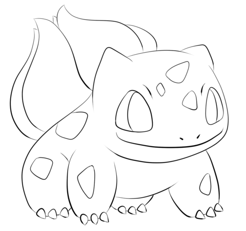 Bulbasaur coloring page free printable coloring pages