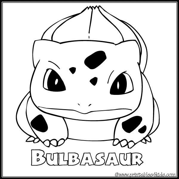 Pokemon bulbasaur coloring page â printables for kids â free word search puzzles coloring pages and other activities