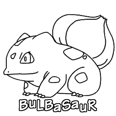 Pokemon bulbasaur coloring page