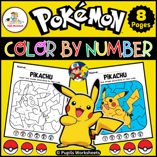 Pokemon color by number