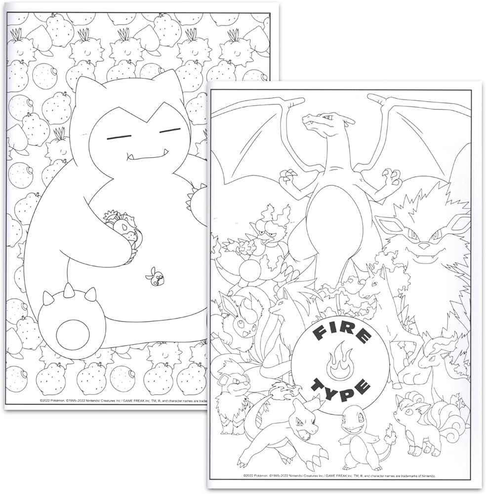 Pokemon coloring book for kids teens