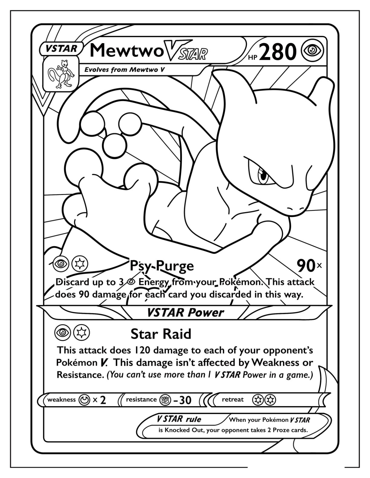 Mewtwo coloring pages by coloringpageswk on