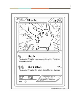 Pikachu coloring pages by the coloring cove tpt