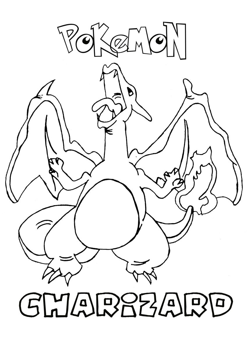 Charizard pokemon coloring page