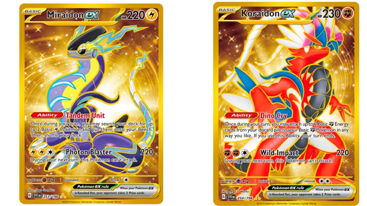 Cards of pokãmon tcg scarlet violet part gold pokãmon