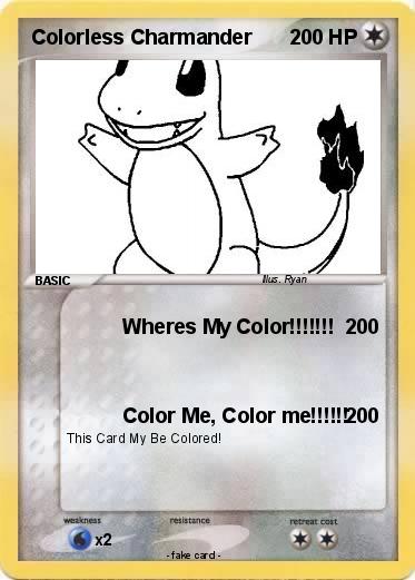 Pokemon colorless charmander