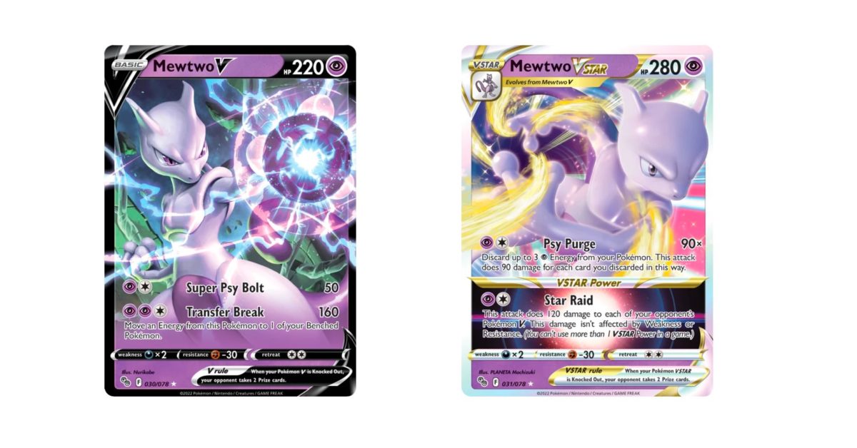 The cards of pokãmon tcg pokãmon go part mewtwo vstar