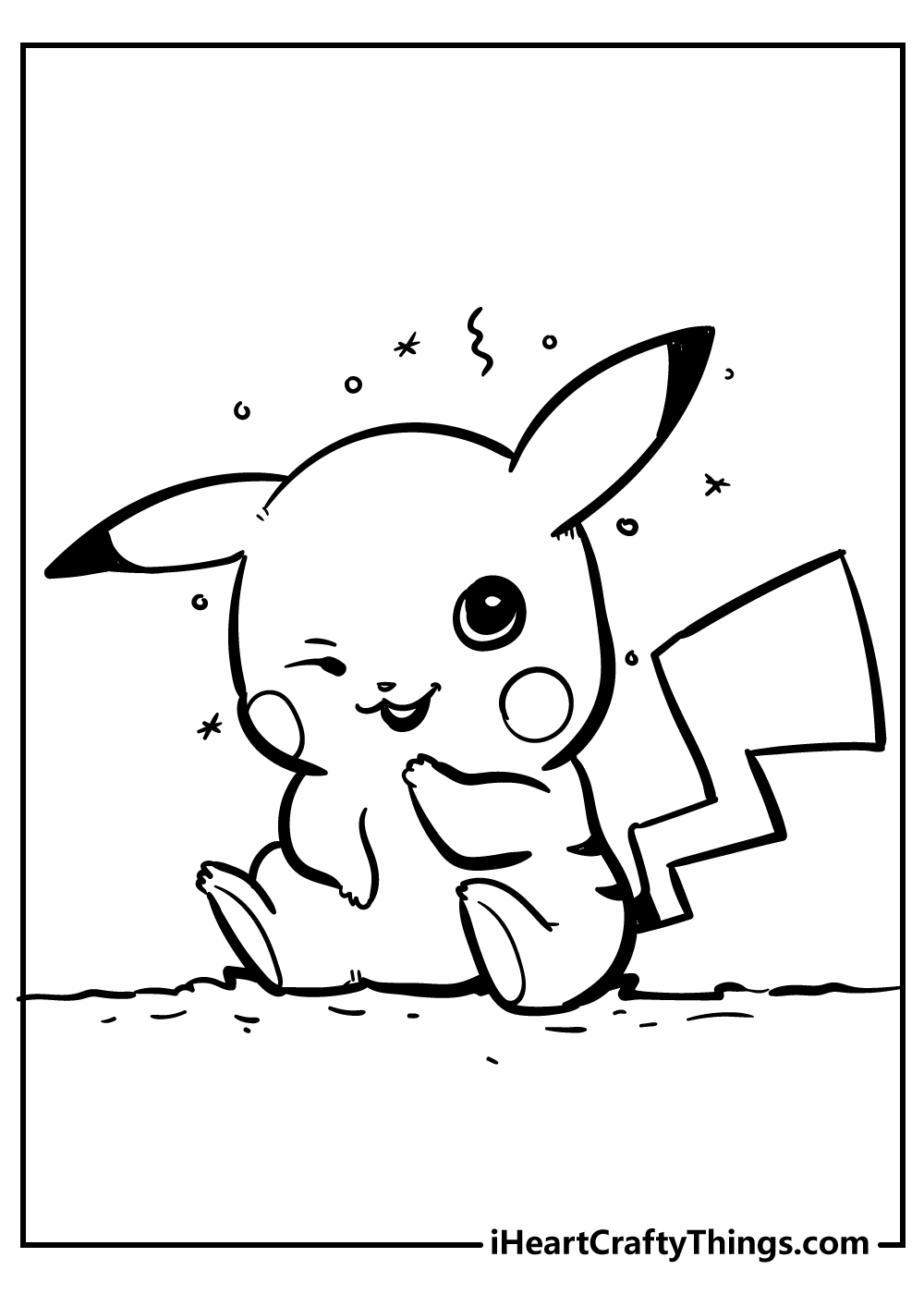 Pikachu coloring pages free printables