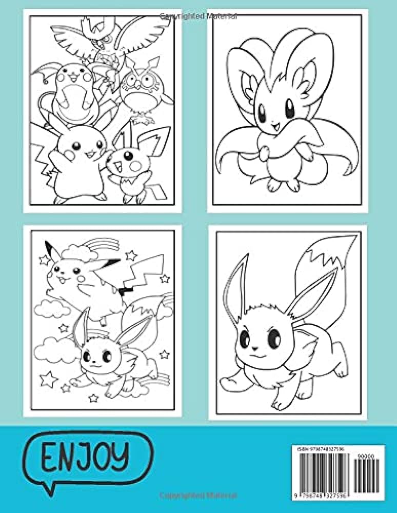 Pokãmon coloring book super coloring book for kids and fans diamond coloring pages of pokãmon