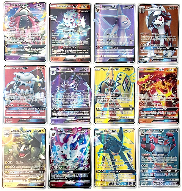 New pokemon card in panih tag team gx vmax v trainer energy hining card game catellano epaãol children toy