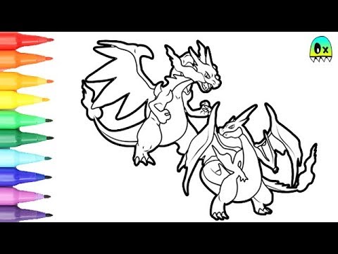 Pokeon coloring pages ega charizard evolution coloring book fun