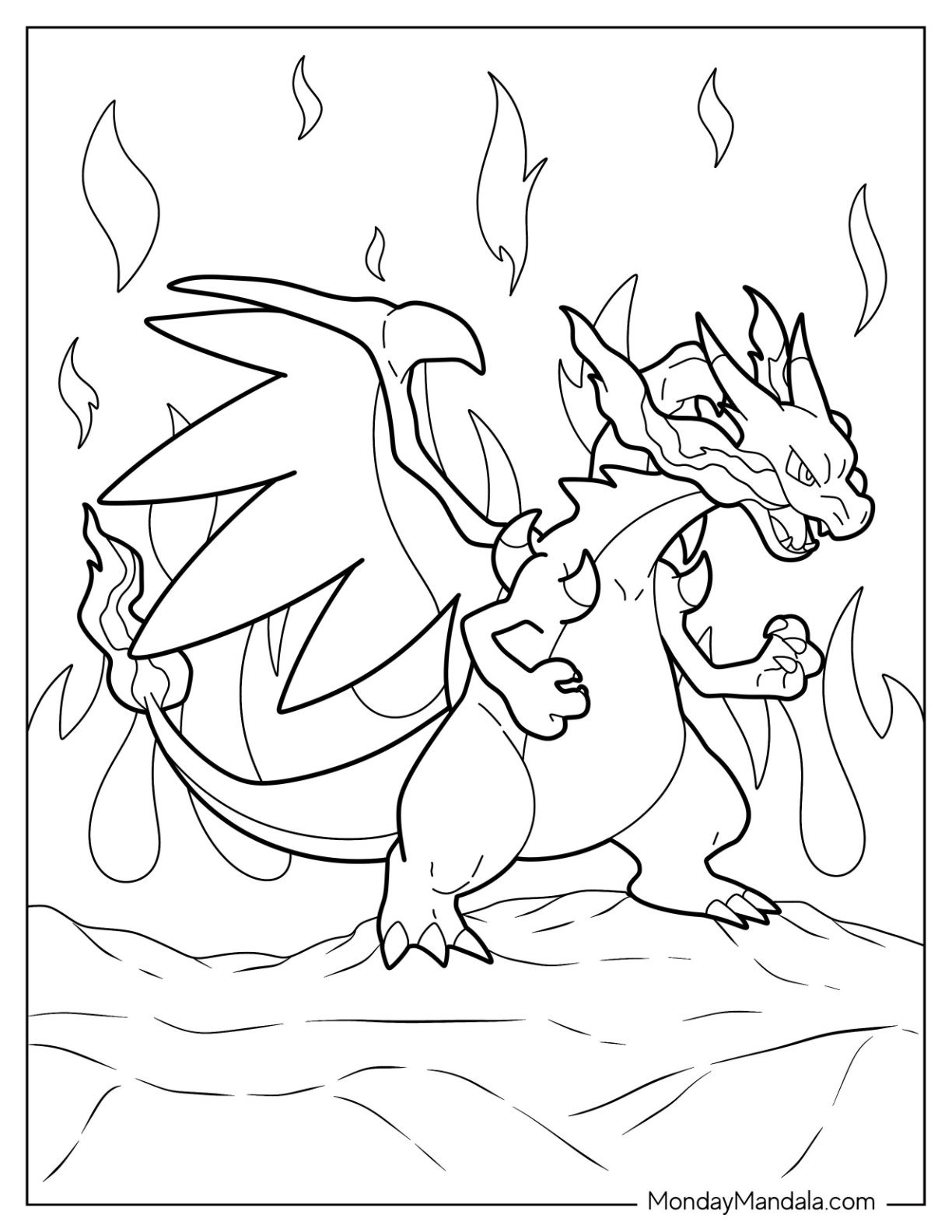 Mega pokemon coloring pages free pdf printables