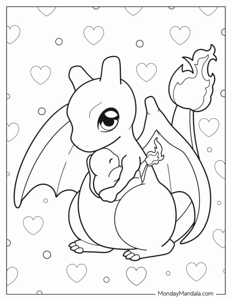 Charizard coloring pages free pdf printables