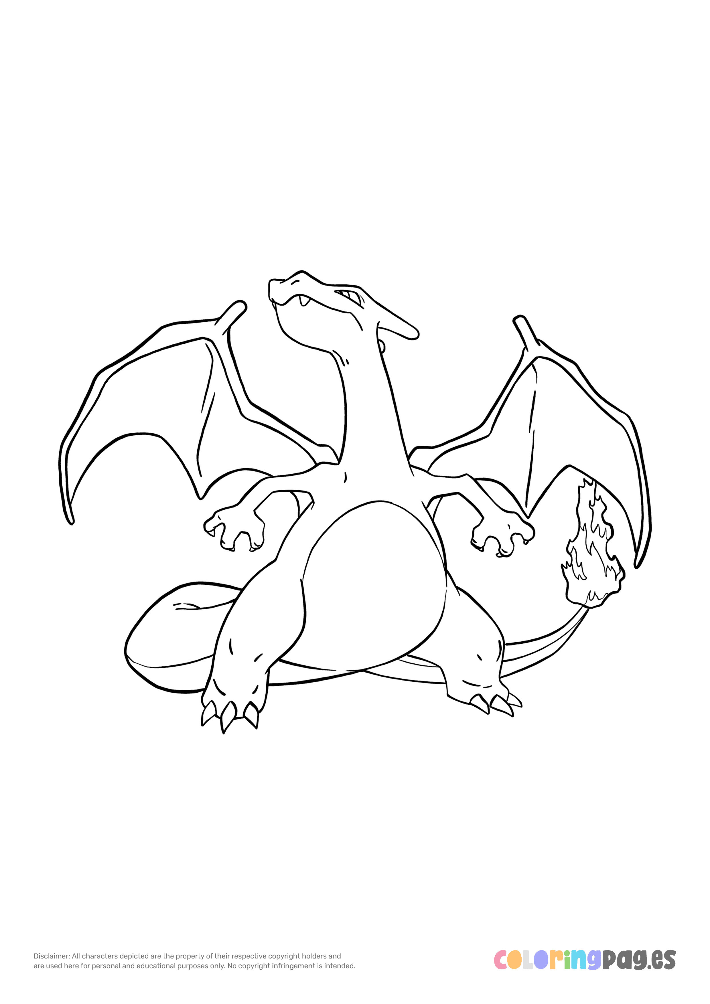 Charizard coloring page