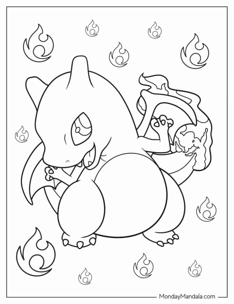 Charizard coloring pages free pdf printables