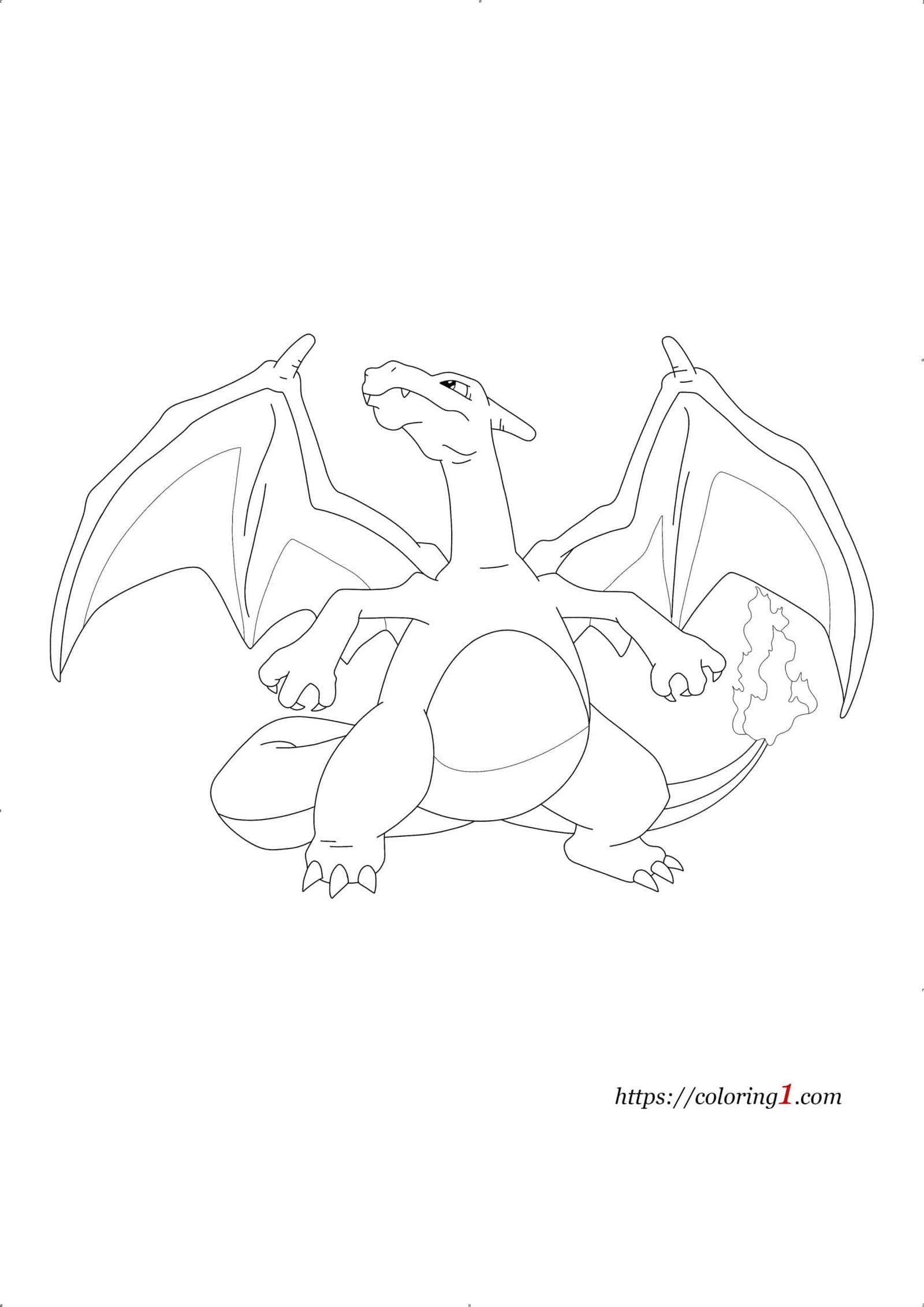 Pokemon charizard coloring pages