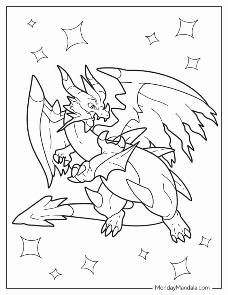 Charizard coloring pages free pdf printables