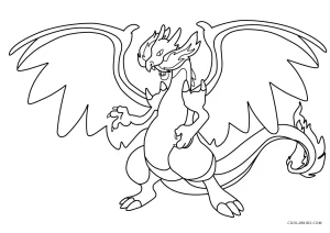 Free printable charizard coloring pages for kids