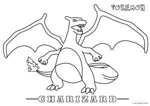 Free printable charizard coloring pages for kids