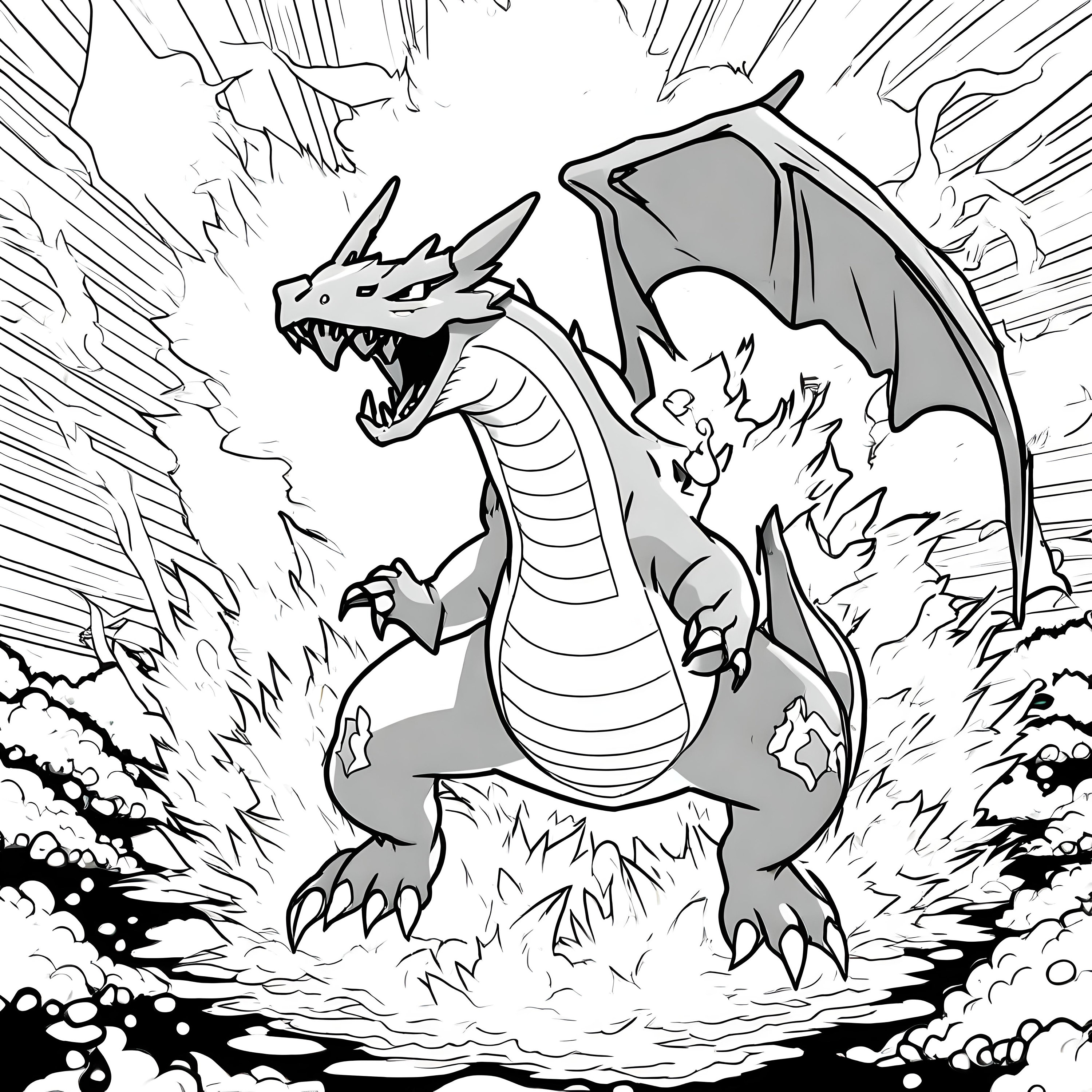 Charizard coloring page pages download now