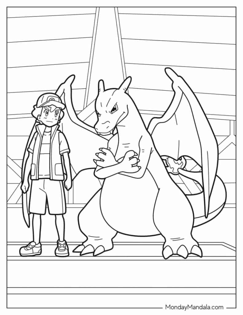 Charizard coloring pages free pdf printables