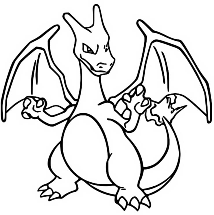 Coloring page charizard shiny charizard