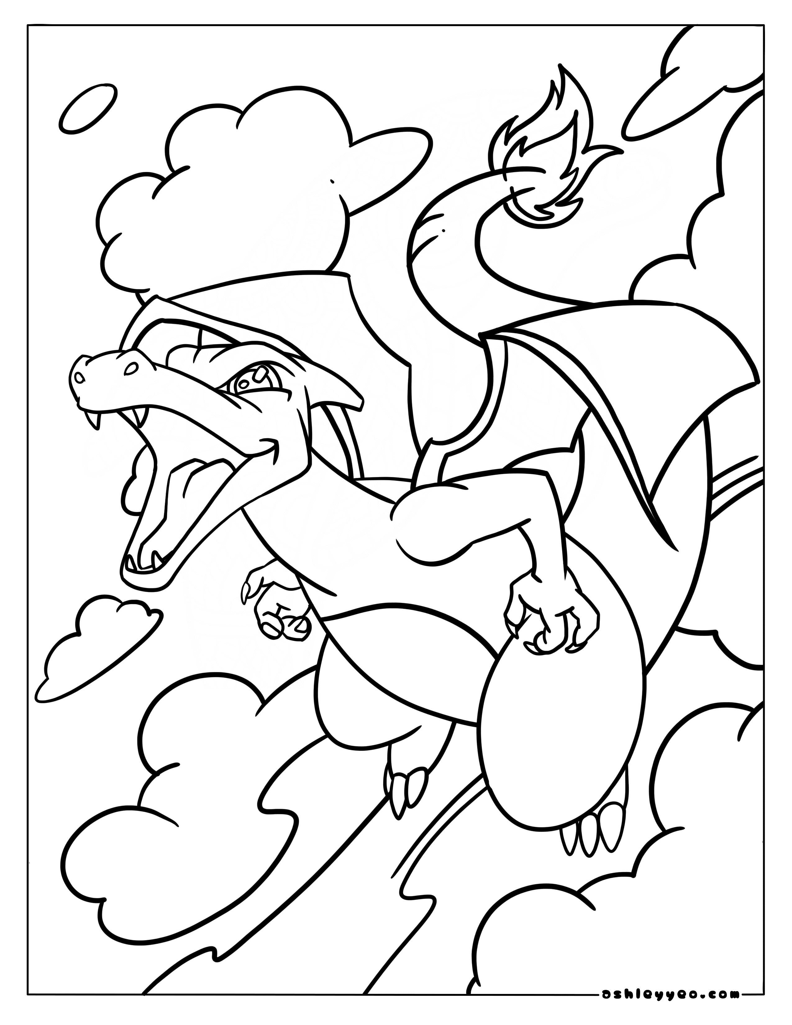 Free pokemon coloring pages charizard for kids