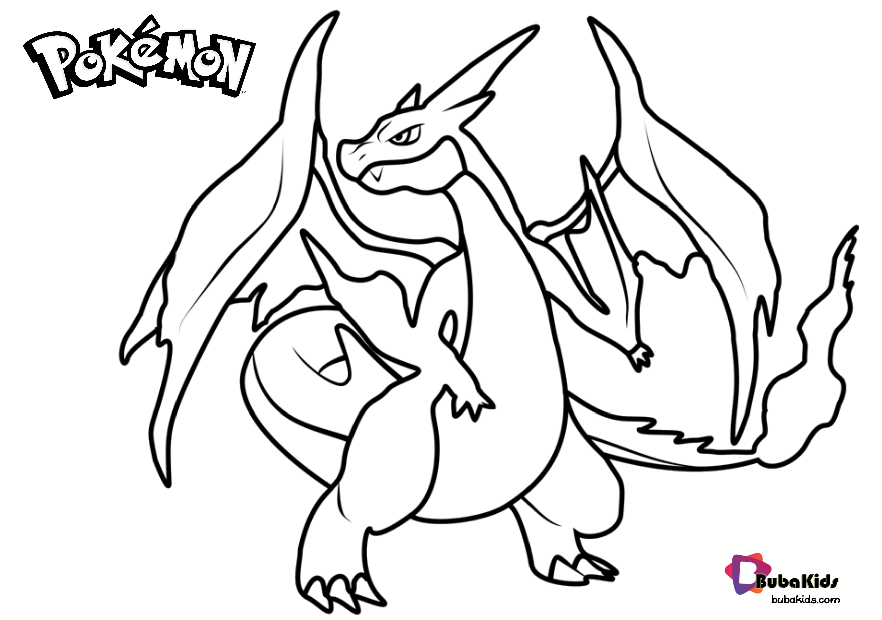 Mega charizard pokemon coloring page collection of cartoon coloring pages for teenage printablâ pokemon coloring pages pokemon coloring pokemon coloring sheets