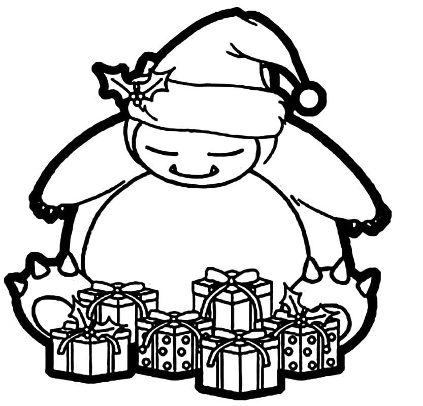 Pokemon christmas coloring page printable for free download