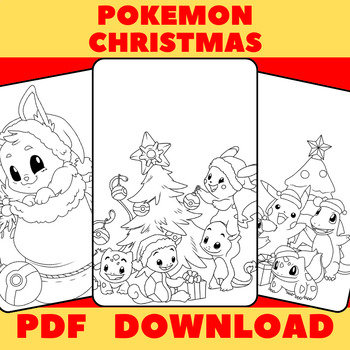 Pokemon christmas coloring pages for students preschool pre